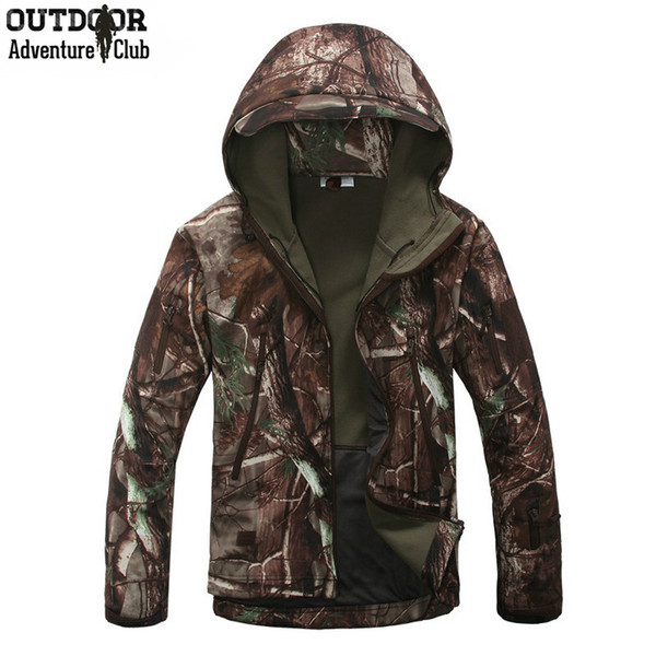 2016 fashion Lurker Shark Skin SoftShell V4 Outdoors hunting Tactical Jacket Men Waterproof Windproof Coat winter jacket Camouflage Clothing