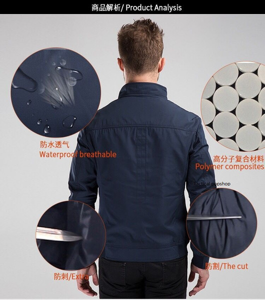 Multi-function spring jacket style hack resistant anti-cutting punctureproof safety security protector for man adult