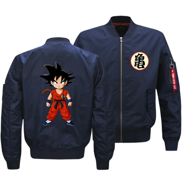 Dragon Ball Plus Size In Vogue Men's Casual Coat In Vogue Anime Men's Printer Pattern Fashion HIP HOP New Style Zipper Flight Flying Jacket