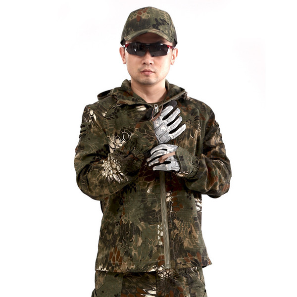 Sell Well Outdoors Rattlesnake Python Camouflage The Special Arms Work Battle Dress 3 Color Male Jacket Single Paper Men