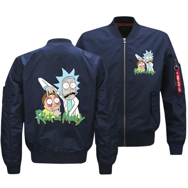 Rick and Morty SIZE:S-5XL Flying Jacket Printer Pattern Anime Men's Casual Coat Casual Jackets Hip Hop Plus Size Men Clothes Top