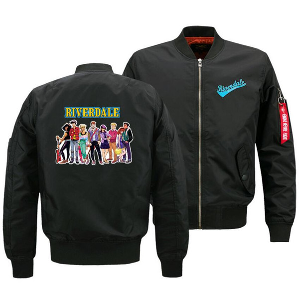 Riverdale tops Anime Men's Casual Coat Anime Men's Jackets Bomber Men's Jackets In Vogue Wind & Dust O Neck SIZE:S-5XL Coat