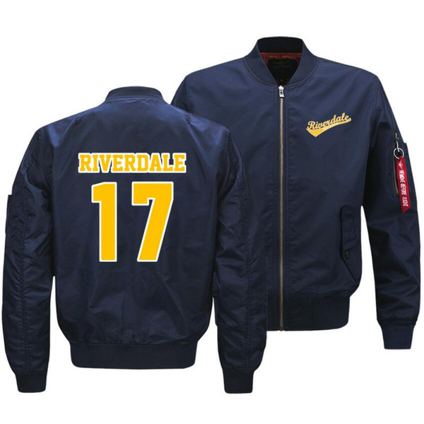 Riverdale tops Anime Men's Casual Coat Anime Men's Jackets Bomber Jacket Flight Flying Jacket Wind & Dust O Neck SIZE:S-5XL Coat