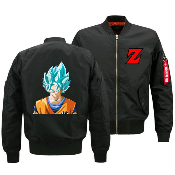 Dragon Ball F In Vogue Men's Casual Coat In Vogue Anime Men's Printer Pattern Plus Size HIP HOP New Style Zipper Flight Flying Jacket