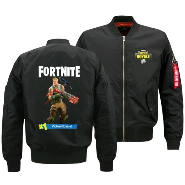 Fortnite Printer Pattern Bombe Europe Size Men's Casual Coat Thickening Coats Flight Flying Unisex Autumn Winter HIP HOP Flight Coat