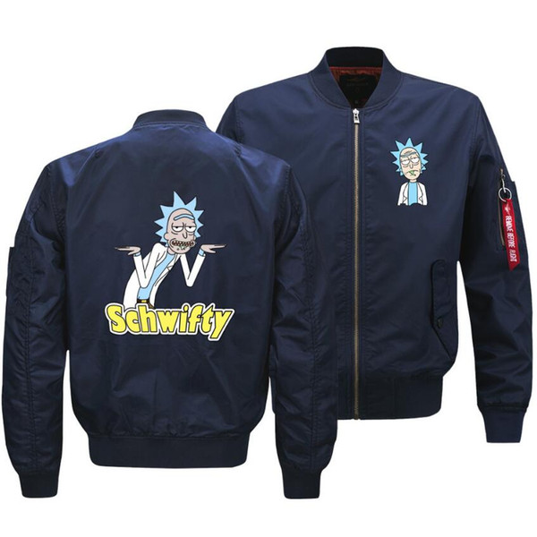 Rick and Morty Flying Jacket Printer Pattern Zipper Men's Flight Zipper Casual Jackets SIZE:S-5XL Hip Hop Plus Size Men Clothes Top