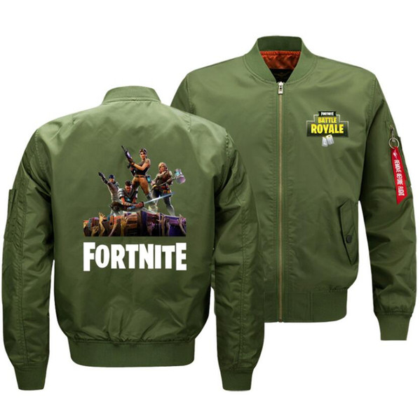 Fortnite Unisex Coat Printer Pattern Wind & Dust Coat Flight HIP HOP Flying Fashion Jacket Bomber Jacket Coat Size Flight Flying Jacket