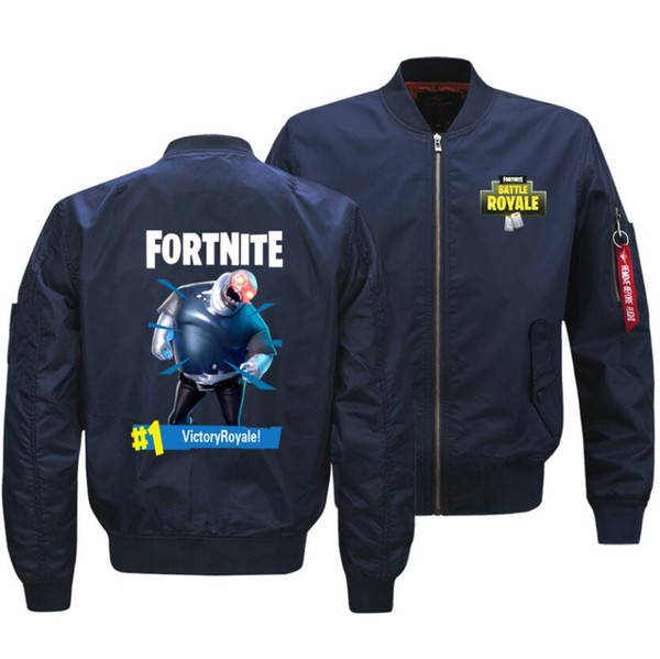 Fortnite Printer Pattern Bombe Flight Flying Unisex Flight Flying Jacket Men's Casual Coat Sport Jackets Fashion HIP HOP Flight Coat