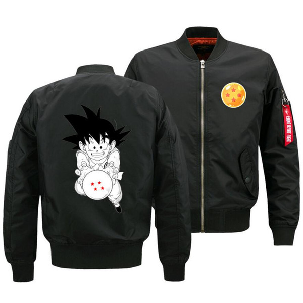 Dragon Ball Flight Flying Anime Men's Casual Coat Thickening Coats Zipper Coats Autumn Winter HIP HOP Flight Flying Jacket