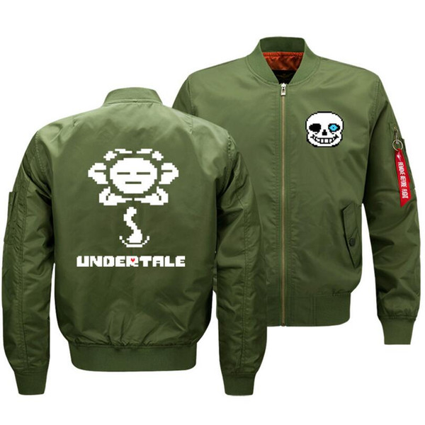 Undertale Printer Thickening Coats Anime Men's Jacket HIP HOP Autumn Winter Europe Size Casual Coat Men's Jackets Flight Coat