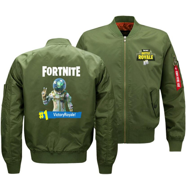 Fortnite Unisex Printer Pattern Wind & Dust Flight Anime Men's Casual Coat Bomber Jacket Coat Size Flight Flying Jacket