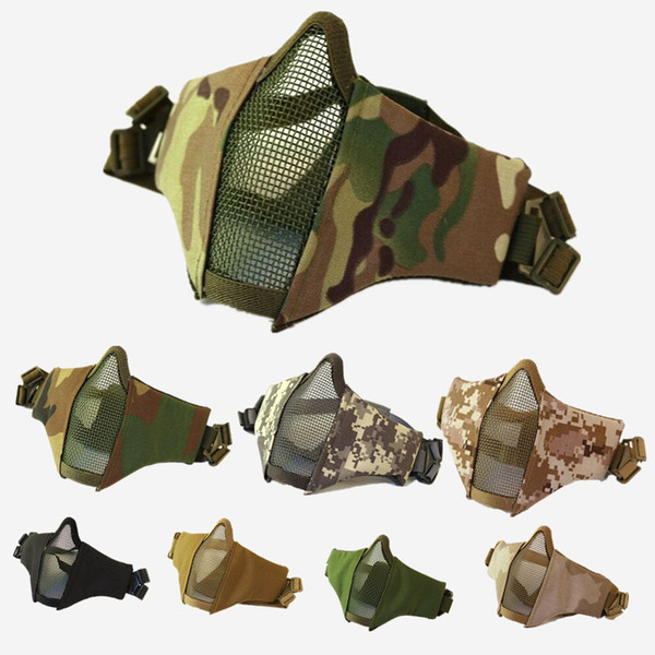 Outdoor CS Tactical Hood Hunting Wargame Breathing Face Balaclava Mask Cycling Half face mask Hood mk453