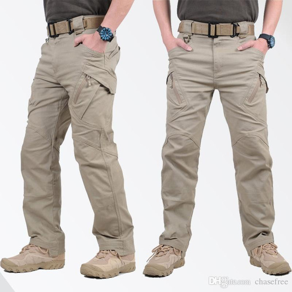 Cotton Spandex Made Elastic IX9 Combat Pants Outdoors Hiking Pants Men Cargo Trousers Tactical Style Casual Pants