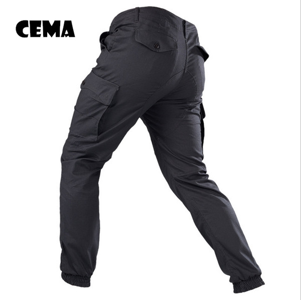 IX9 Men City Tactical Pants Multi Pockets Cargo Pants Green Color Combat Cotton Pant SWAT Army Casual Trousers