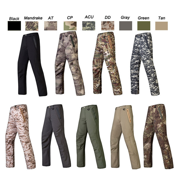 Outdoor Sports Woodland Hunting Shooting Tactical Camo Pants Combat Clothing Camouflage Trousers Softshell Outdoor Pants SO05-204