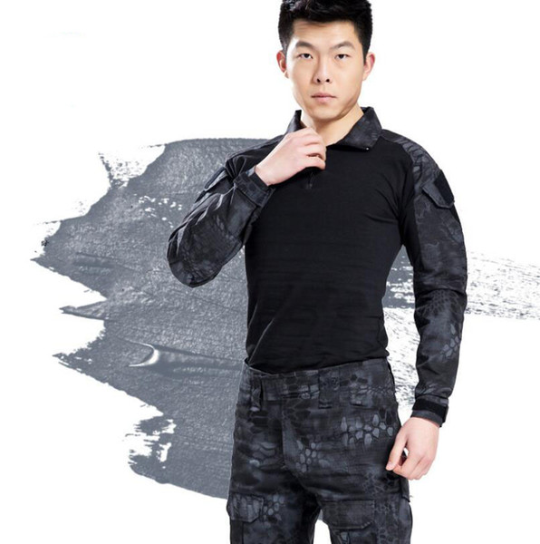 New High Quality Men's Combat Cotton Pants Tactical Camouflage Trousers Long Pants with Multi-pockets Free Shipping