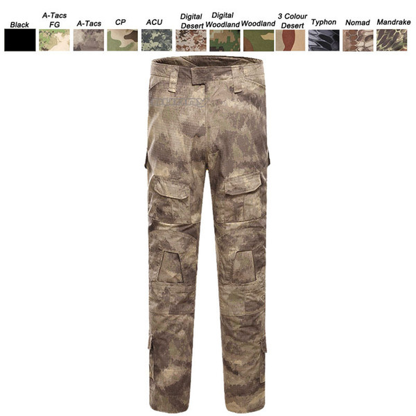 Outdoor Woodland Hunting Shooting Camo Battle Dress Uniform Tactical BDU Army Combat Clothing Camouflage Pants SO05-007B