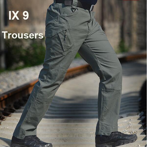 Hot Sale! Elastic Cotton IX9 Tactical Cargo Outdoor Pants Men Combat Hiking Army Training Tactical Pants Hunting Outdoors Sport Trousers