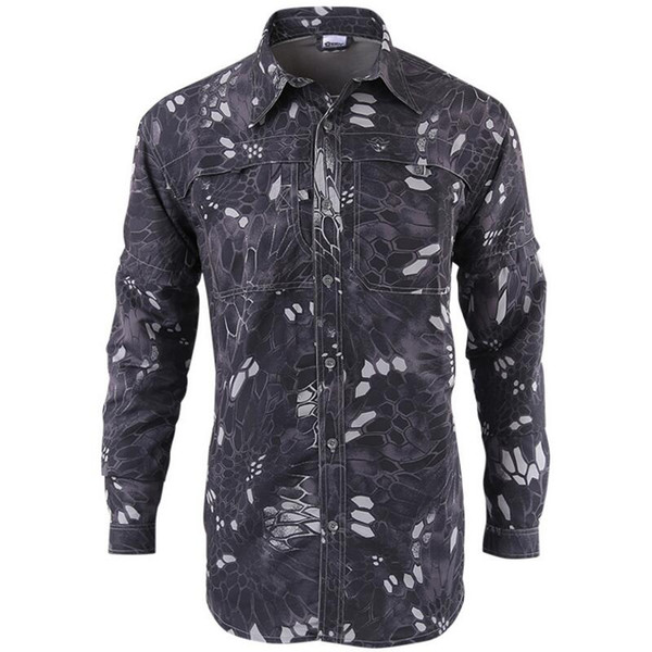 Summer Autumn Brand Tactical Fishing Gear Quick Dry Shirt Men Breathable Soft Removable Long Shirt Divisions Army Shirt Free Shipping