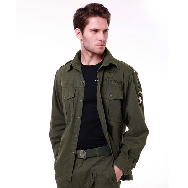 New high quality outdoor army special men's cotton long sleeve lining lapel tactical shirt large size S-XXXXL