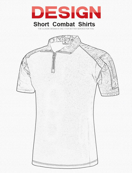 Summer Combat Shirt Tactical Short Sleeves Top Polo Shirts Hunt Clothe camouflage Frog Shirts BDU Army Combat Clothing Camo Shirt