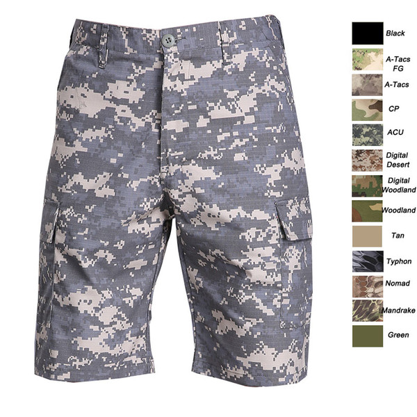 Outdoor Woodland Hunting Shooting Battle Dress Uniform Tactical BDU Army Combat Clothing Quick Dry Pants Camouflage Shorts SO05-106