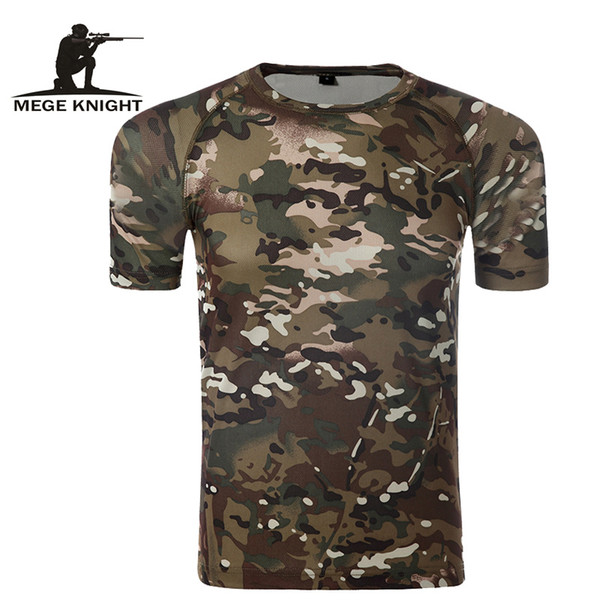 Camouflage T-Shirt Quick Dry Breathable Tights Army Tactical T-shirt Mens Compression T Shirt Fitness Summer Bodybulding