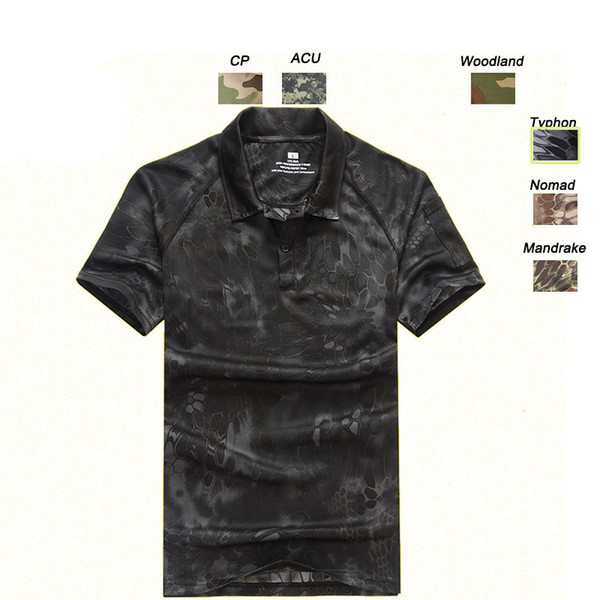 Outdoor Woodland Hunting Shooting Shirt Battle Dress Uniform Tactical BDU Army Combat Clothing Quick Dry Camouflage T-Shirt SO05-105