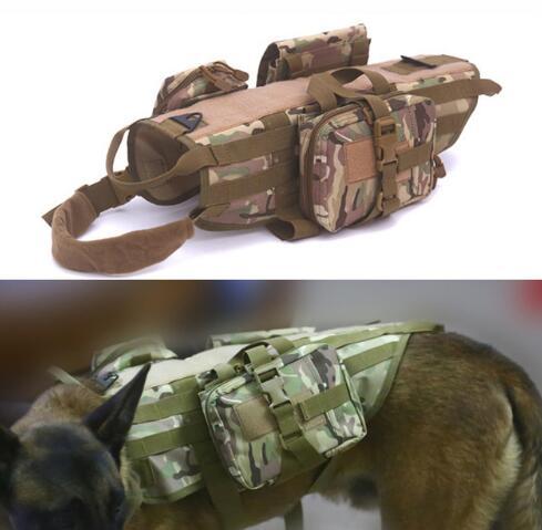 Tactical Dog Vest suit Water-Resistant MOLLE bag Training Harness for Walking Hiking Waterproof Training Harness Service Dog