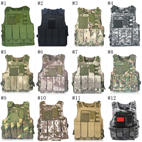 Outdoor multi-function Children Tactical Amphibious Vest Adult Adjustable Outdoor combat vest Camouflage Vest Tactical Protect equipment