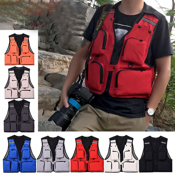 Outdoor clothing, fishing vest, summer fishing vest, photographer, director, vest, Multi Pocket fishing suit