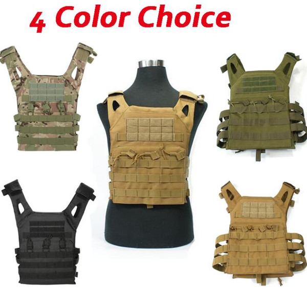 JPC tactical vest Multifunctional outdoor camouflage combat vest thick EVA vest hiking camping, shooting sports, martial arts self-defense