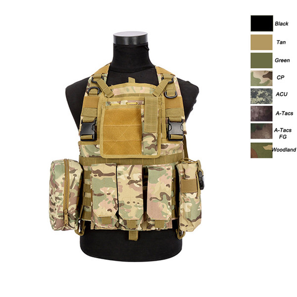 Outdoor Sports Outdoor Camouflage Body Armor Combat Assault Waistcoat Tactical Molle Vest Plate Carrier Vest NO06-004