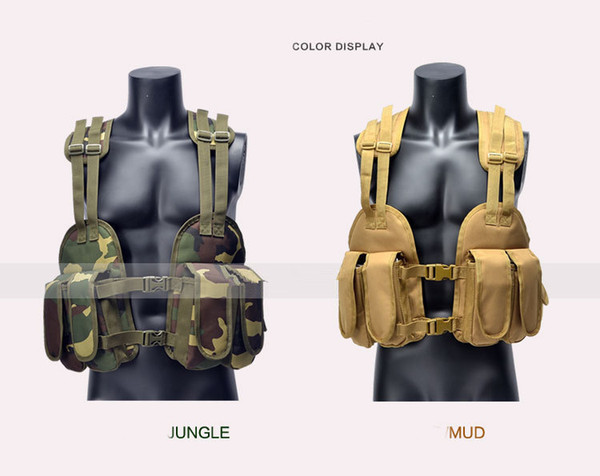 2017 New High-quality Jungle camouflage tactical vest Portabl CS Field operations tactical cartridge belt SEALs The special arm Safety vest