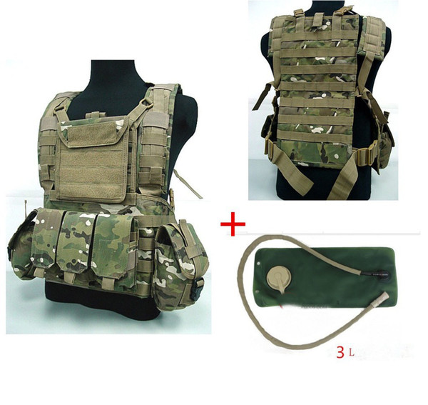 3 litres of water bag USMC Tactical Combat Molle RRV Chest Rig Paintball Harness Airsoft Vest