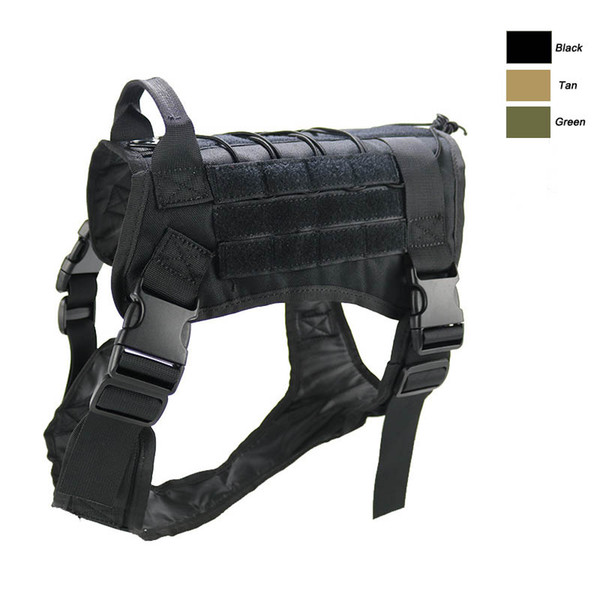 Outdoor Camouflage Plate Carrier Dog Clothes Load Jacket Gear Vest Tactical Dog Training Molle Vest NO06-201