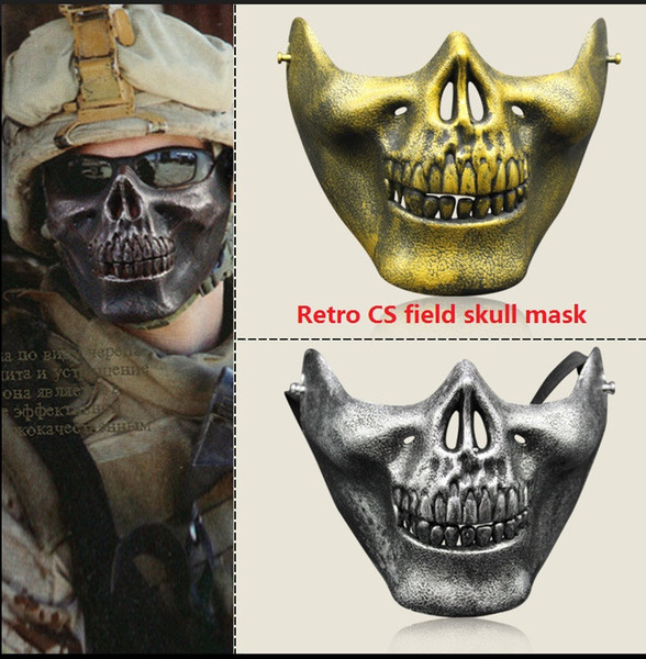 Outdoor Ninja masks full face half face outdoor protection cs field mask Halloween skull mask riding riding horror Tactical mask M451