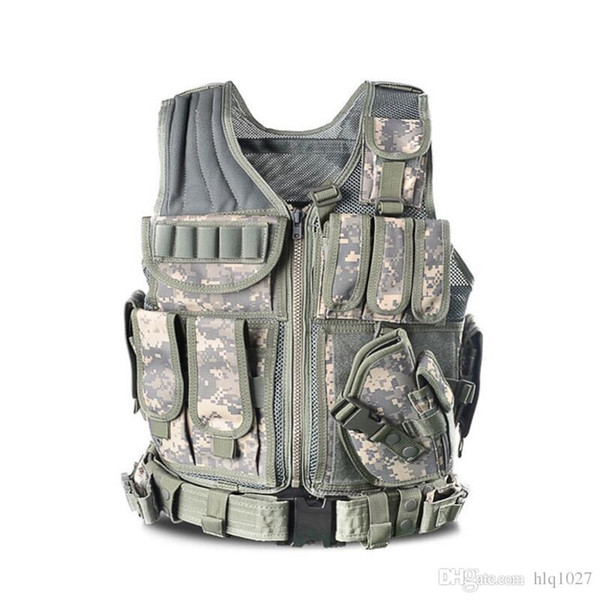 2017 New Outdoor Tactical Vest Camouflage Body Armor Sports Wear Hunting Vest Army Swat Molle Tank Tops