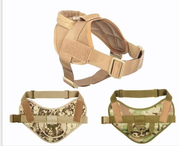 Tactical Dog portable light Vest Harness Camouflage Harness For Pet Dogs Patrol Training High Quality S--XL