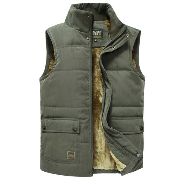 Tactical HOT Winter Trekking Hiking Vest Men Jacket Sleeveless Coat Men Warm Jacket Jeep Vests Coat Fleece Army Green Waistcoat