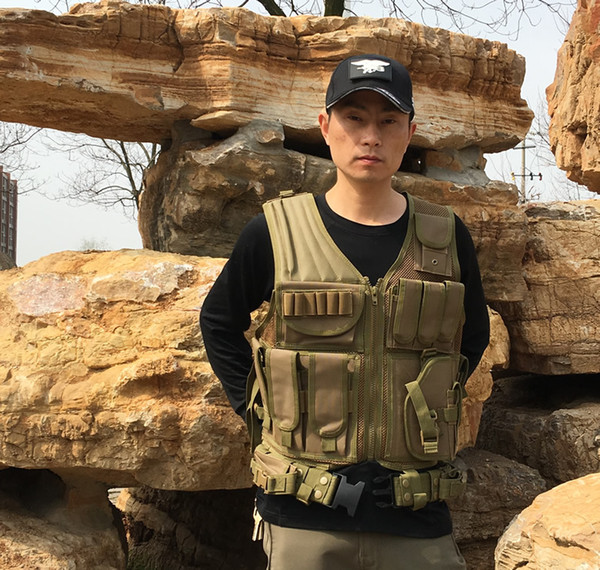 Hot Selling High Quality Outdoor CS field more tactical vest bag match chatelaine multicolor fan of American training vest