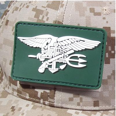 Navy Seal Patch Rubber PVC 3D Hook And Loop Tactical Patch Combat Armband Army Badge With Hook