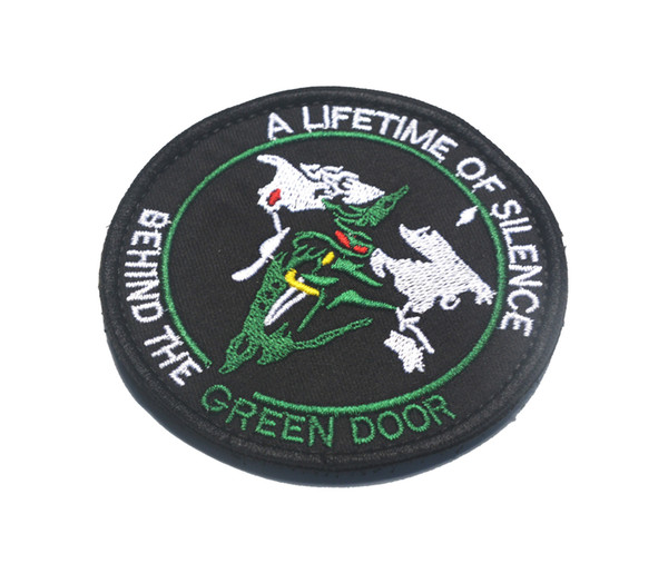 USAF A Lifetime Of Silence Behind The Green Door SPACE EDC Embroidery Patch BUadge HOOk & LOOP