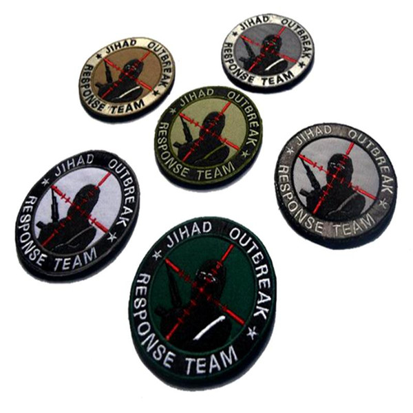 VP-134 JIHAD OUTBREAK RESPONSE TEAM Tactical Badge Morale Patches Hook & Loop 3D 100% Embroidery Army Badges sew on patch