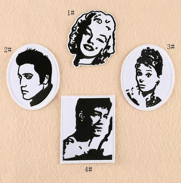 BP-31 High Quality 3D emboridered patches portrait tactical patches figure iron on army Badges for cap/bag sew on Bruce lee