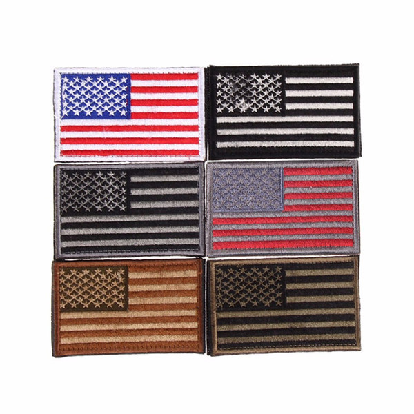 High Grade Embroidered thread American Flag Embroidered Patch Patriotic USA Patch Iron-On or Sew to Any Garment