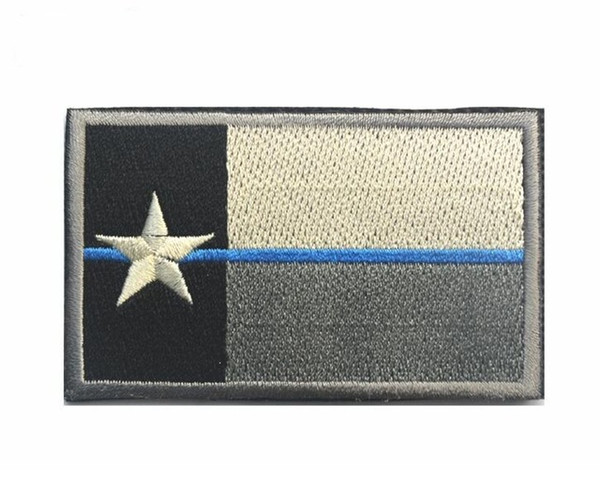 3pcs Embroidery Texas Flag Patch 3D Hook And Loop Tactical Patches Fabric Morale Armband Army Badge