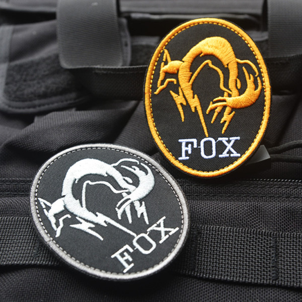 Wholesale Hot Black Metal Gear Solid Multi Function Patches MGS FOX HOUND Special Force Group Ghost Embroidered Patch