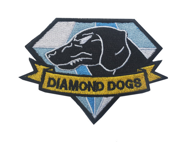 MGS Metal Gear Solid Metal Gear 5 Diamond Dogs Army Embroidery Badge Morale Embroidered Patch Appliques Hook & Loop