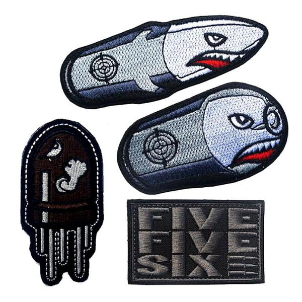 VP-158 Angry Flying Bullet Tactical Patches Badge angry bullets Morale Patches Hook & Loop 3D 100% Embroidery Army Badges